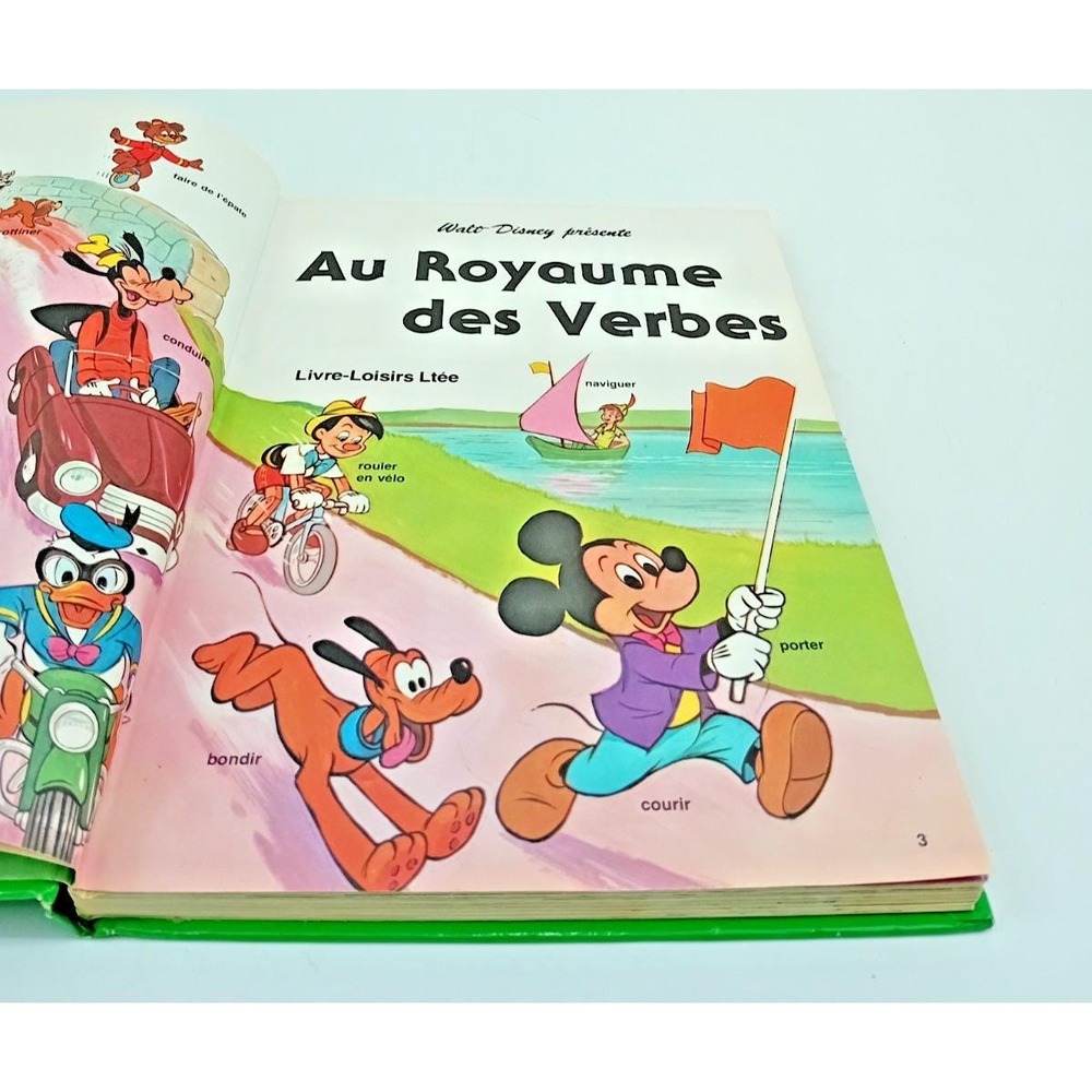Walt Disney‎ Vintage - Au Royaume des Noms & Verbes – French Kids Book Lot RARE - Picture 10 of 11